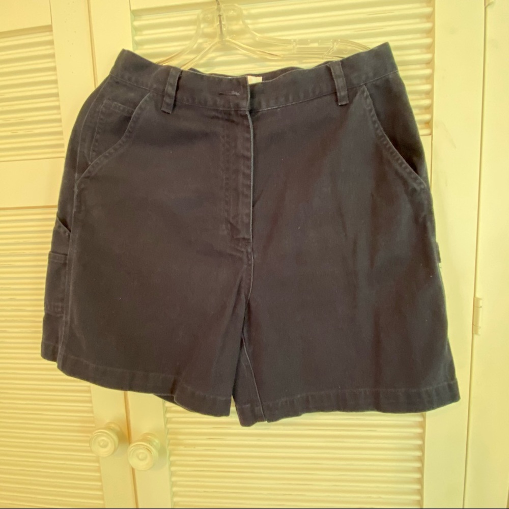 Christopher & Banks Navy Cargo Walking Shorts